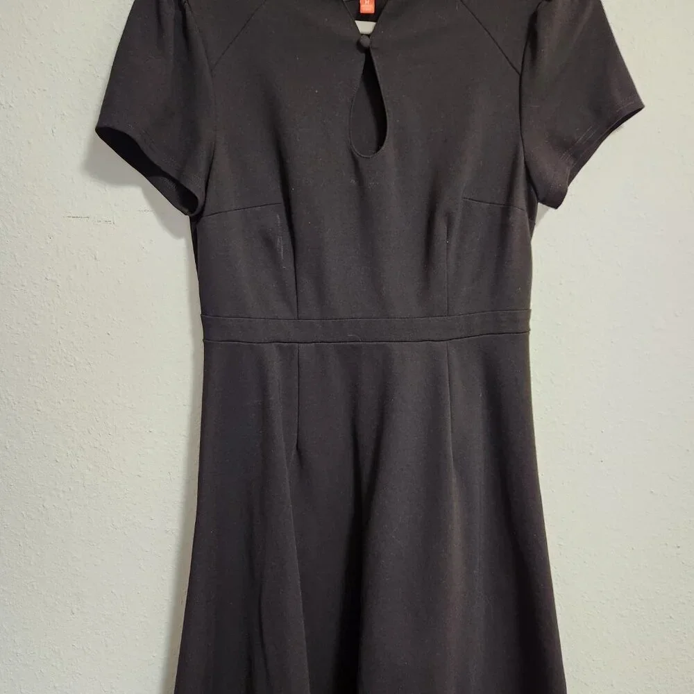 ModCloth High Society Keyhole Black Midi Dress Medium - Picture 2 of 9